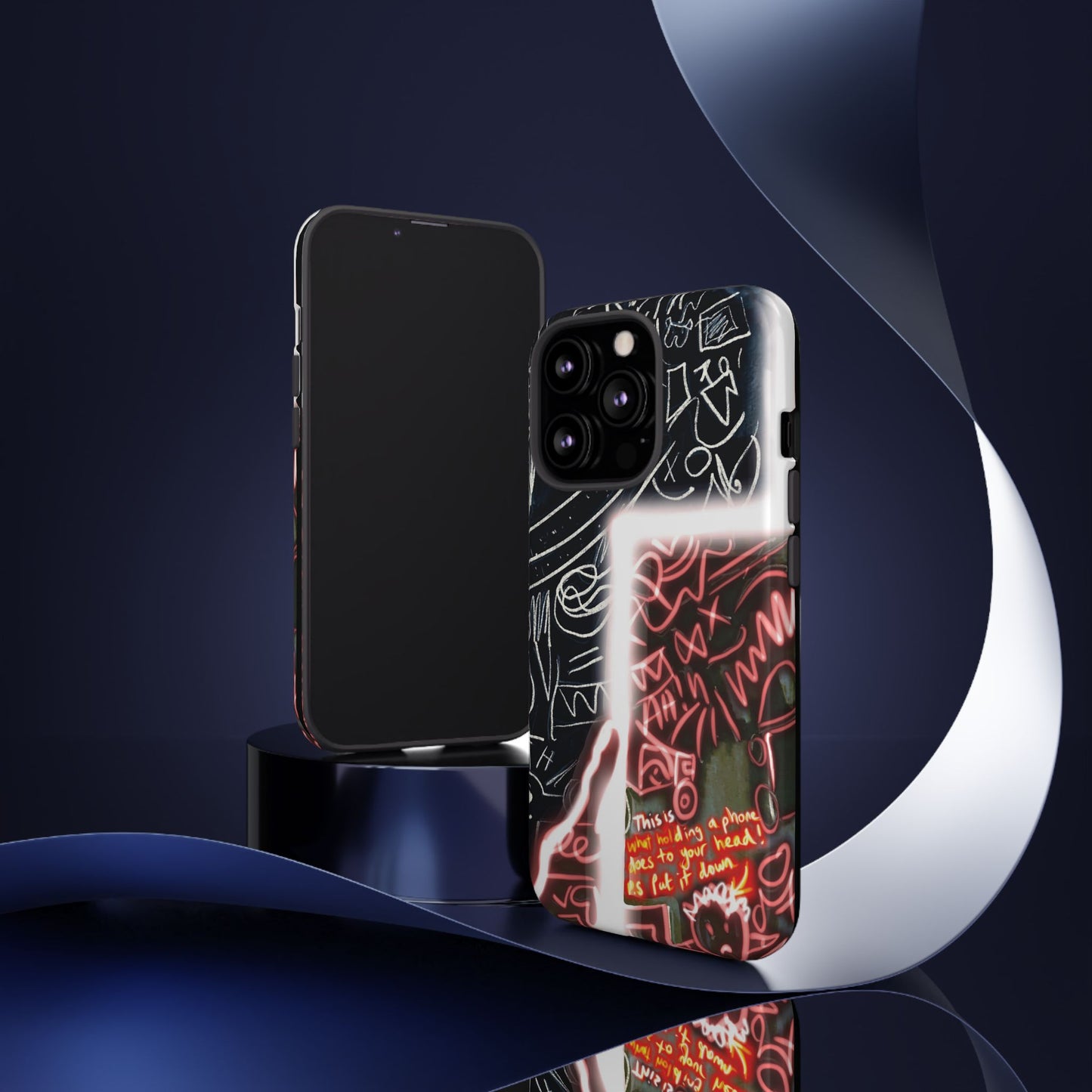 Artistic Phone Case - Unique Design with Quote