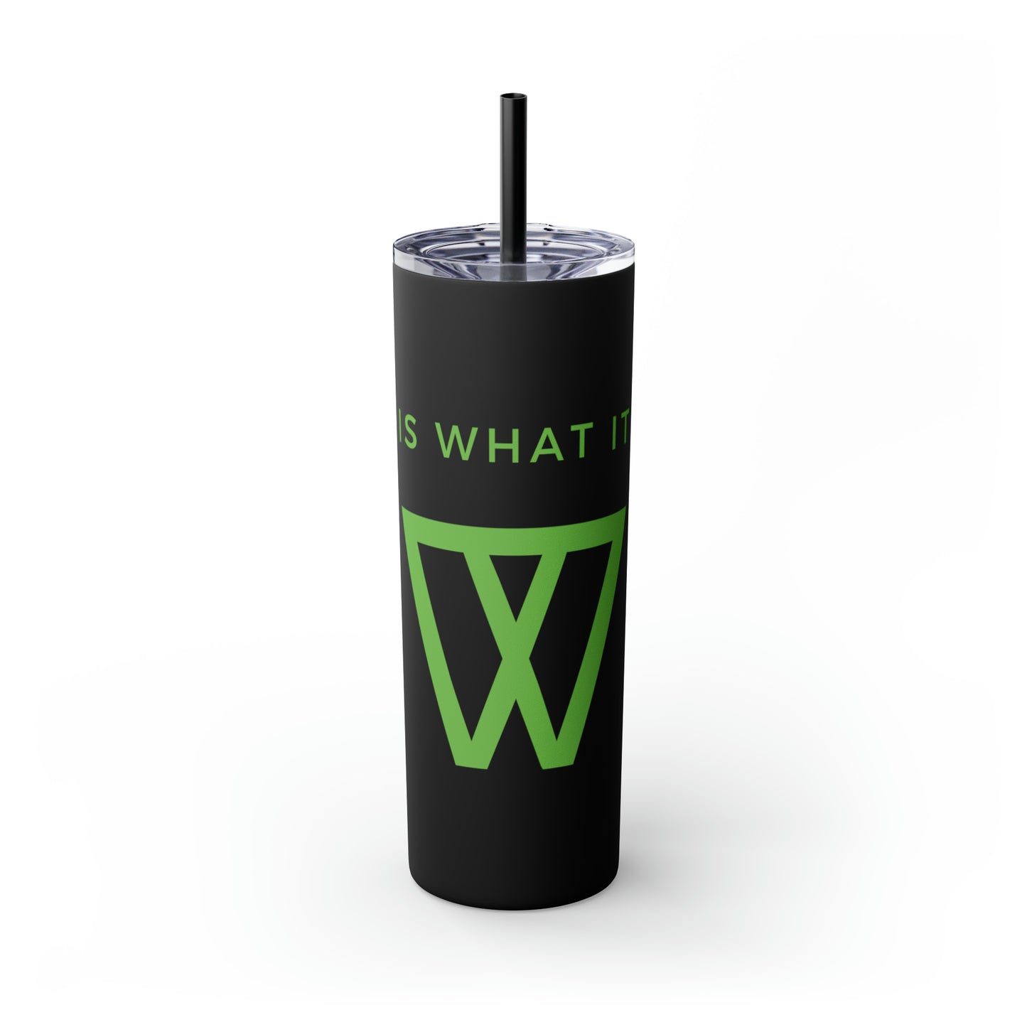 Water Bottle Flask Tumbler - IIWII Skinny Tumbler with Straw, 20oz