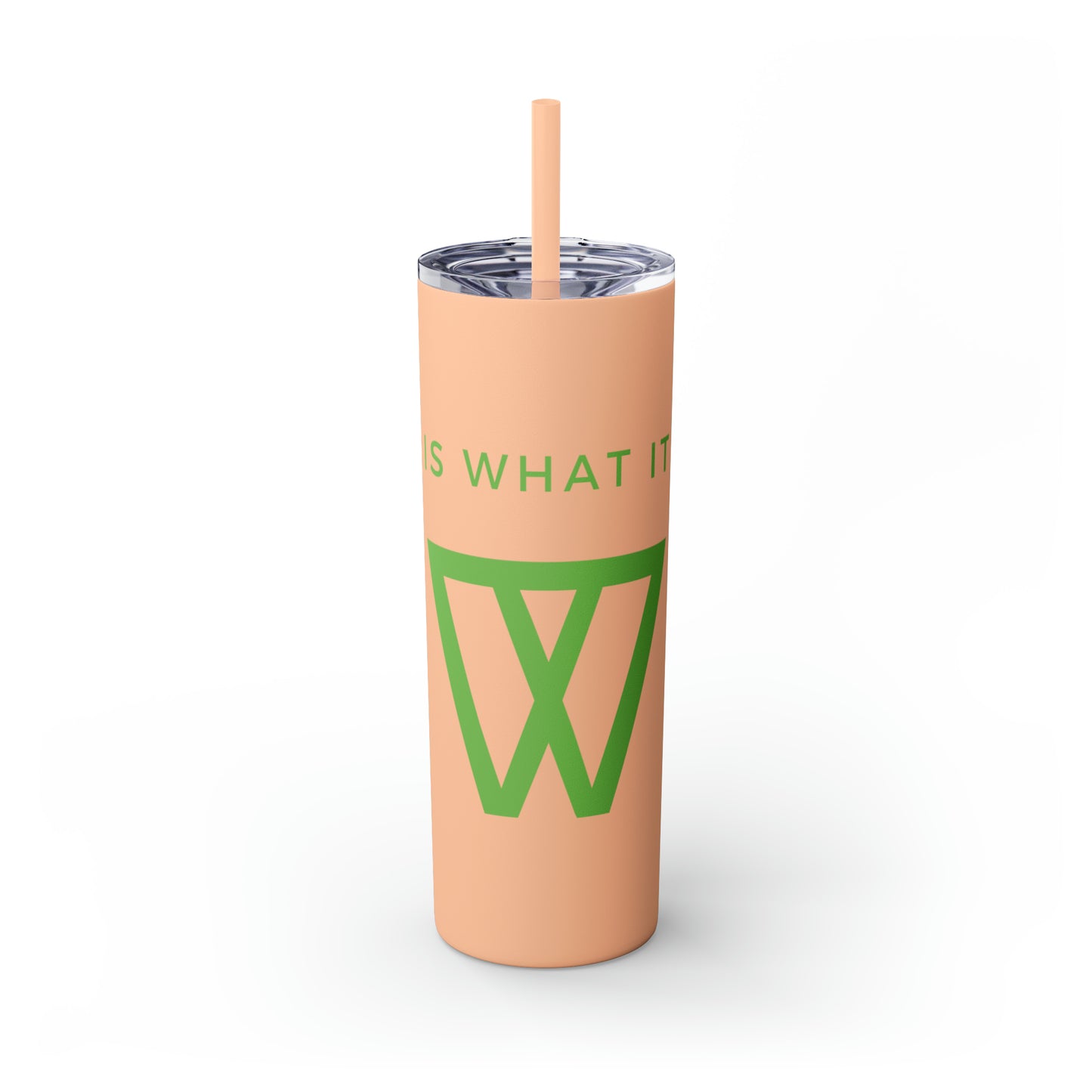 Water Bottle Flask Tumbler - IIWII Skinny Tumbler with Straw, 20oz