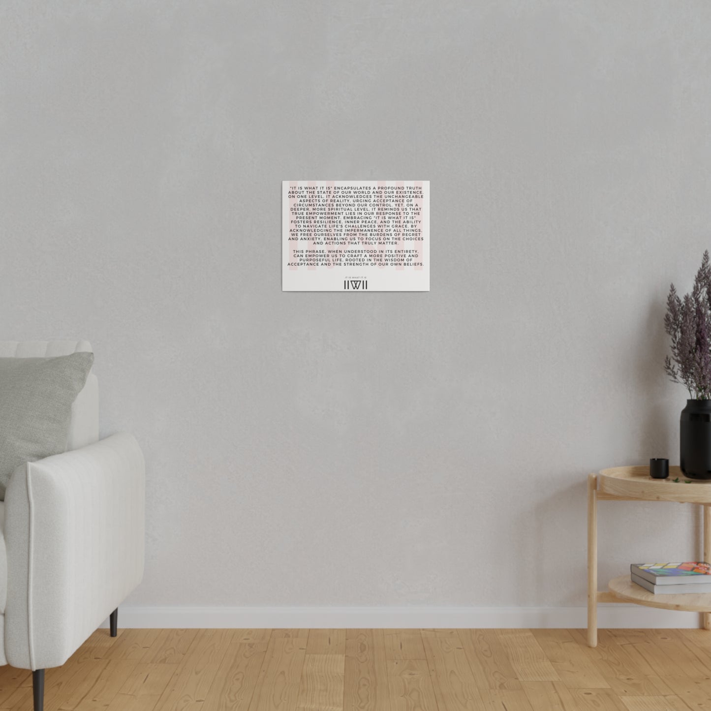 Canvas Art - IIWII statement and meaning - Matte Canvas, Stretched, 0.75"