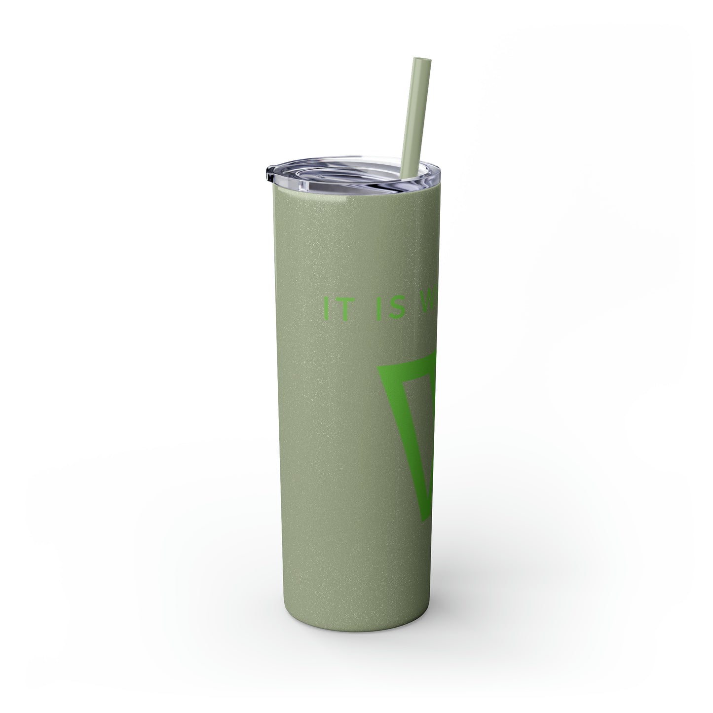 Water Bottle Flask Tumbler - IIWII Skinny Tumbler with Straw, 20oz
