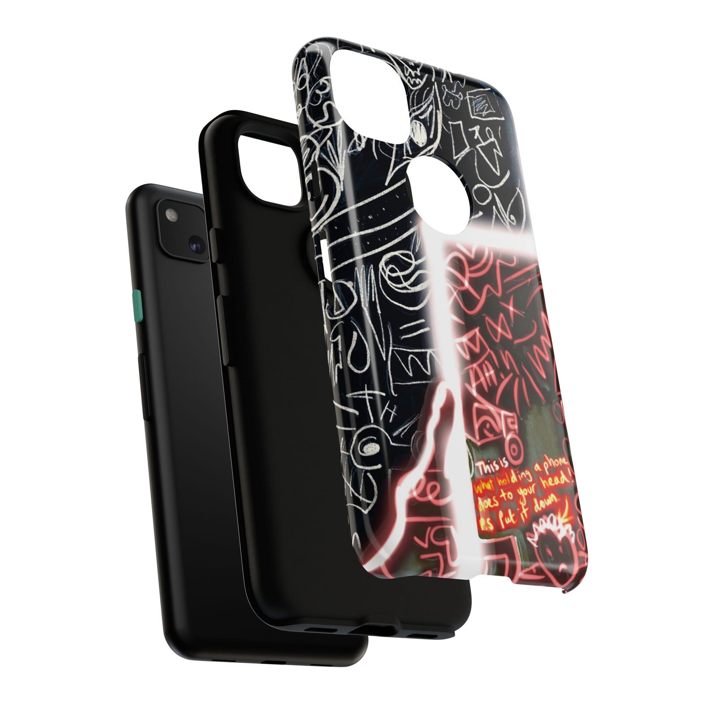 Artistic Phone Case - Unique Design with Quote