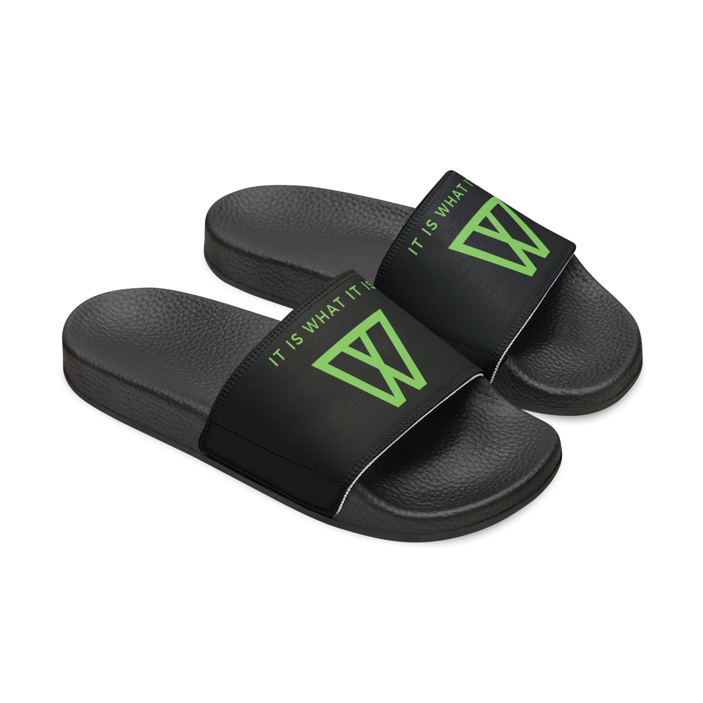 Slide Sandals Flip Flops - IIWII logo branded - Men's PU Slide Sandals