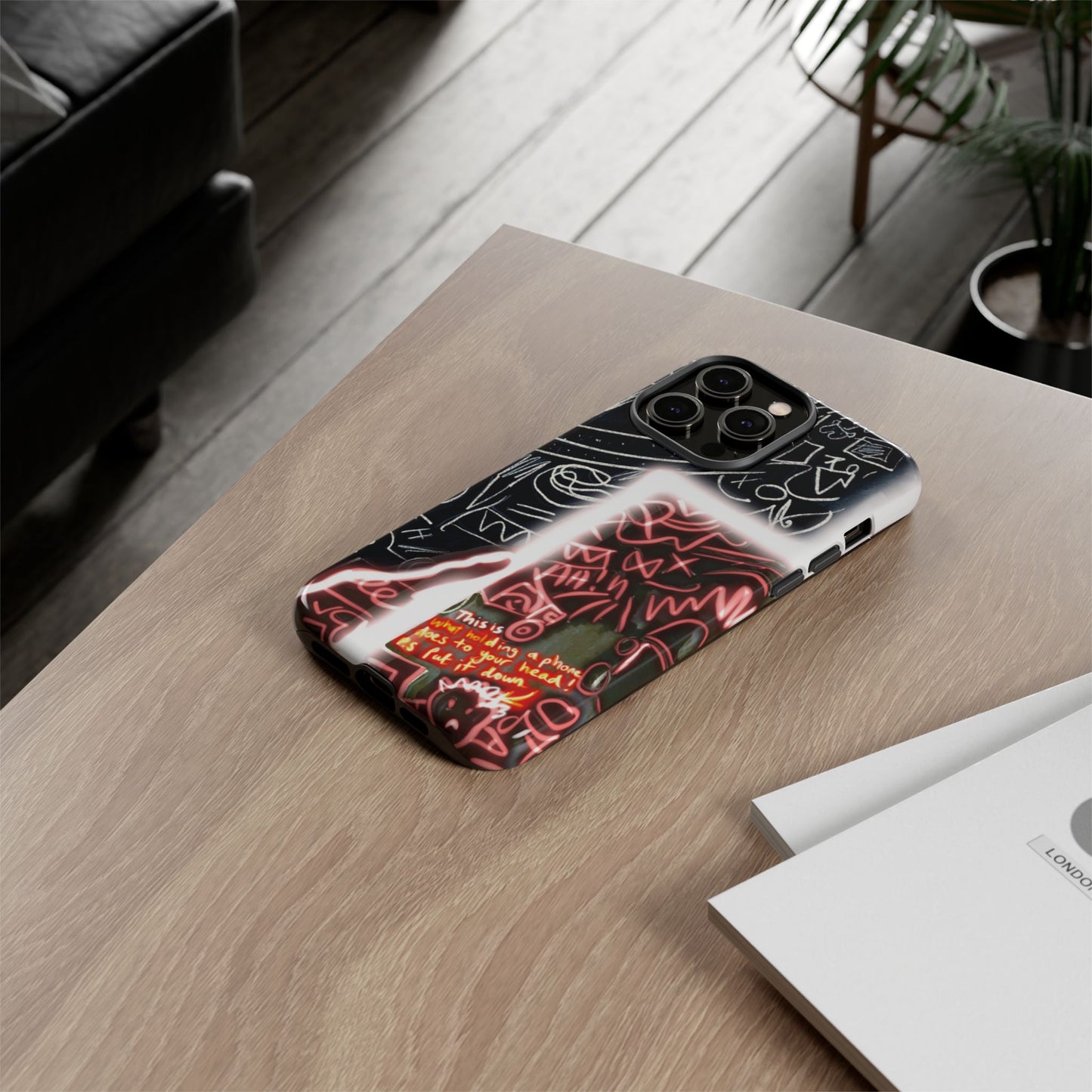 Artistic Phone Case - Unique Design with Quote