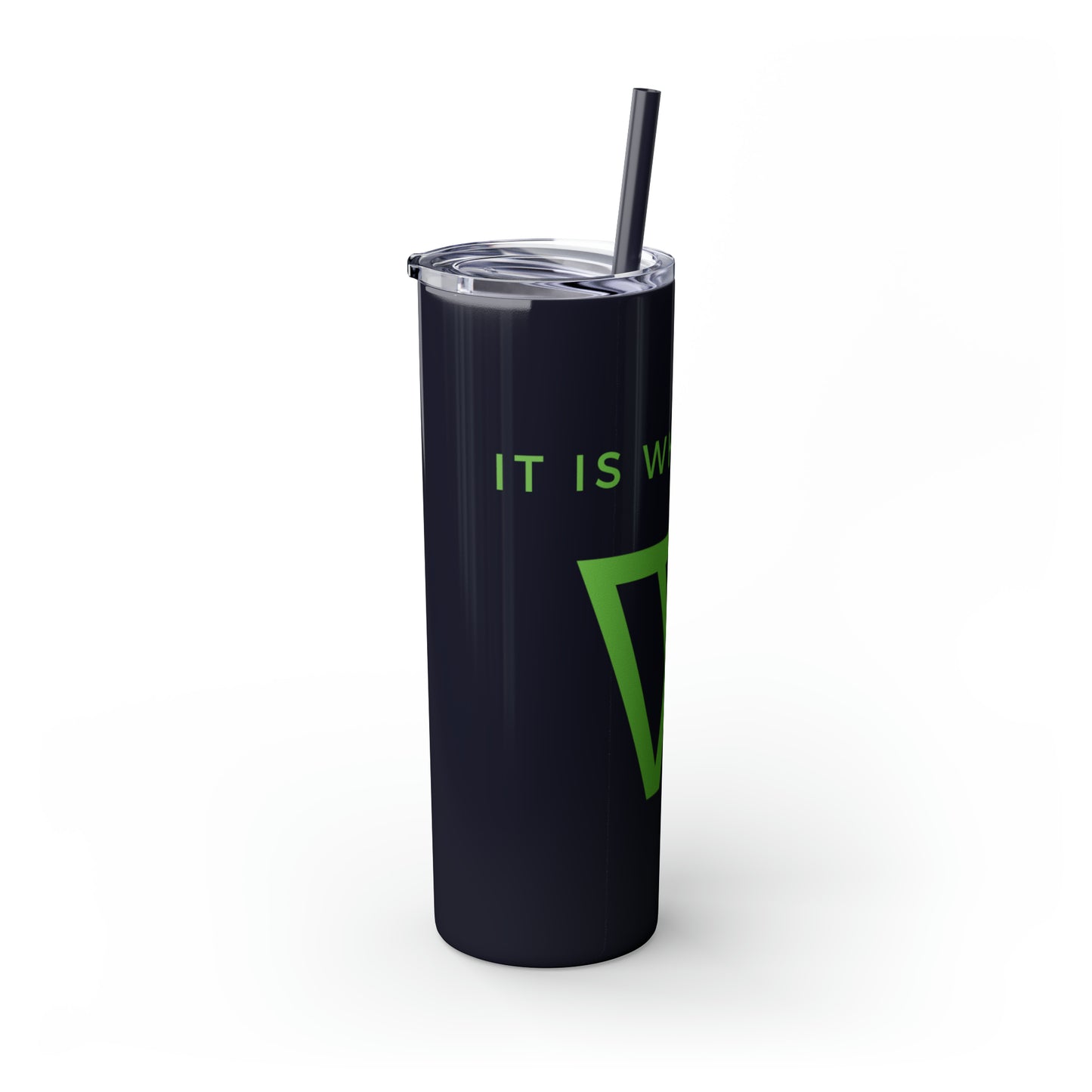 Water Bottle Flask Tumbler - IIWII Skinny Tumbler with Straw, 20oz