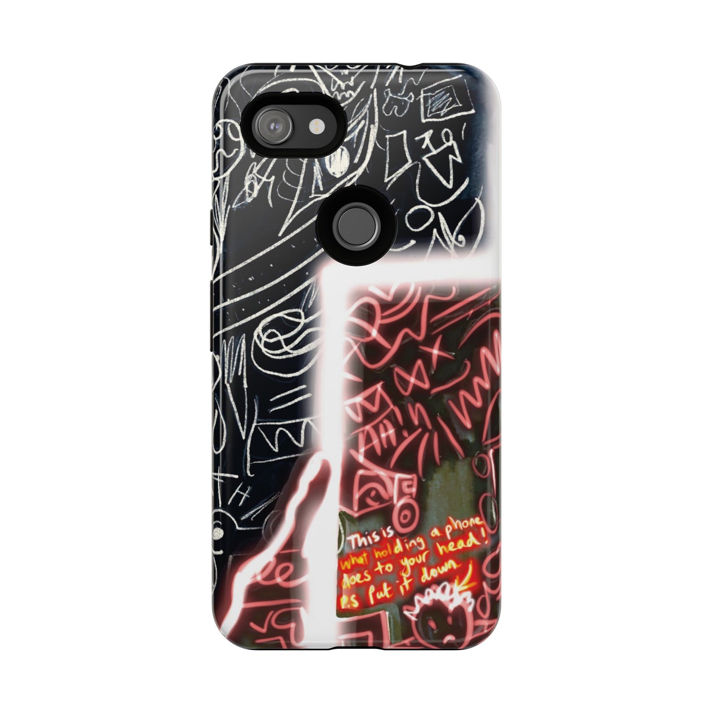 Artistic Phone Case - Unique Design with Quote