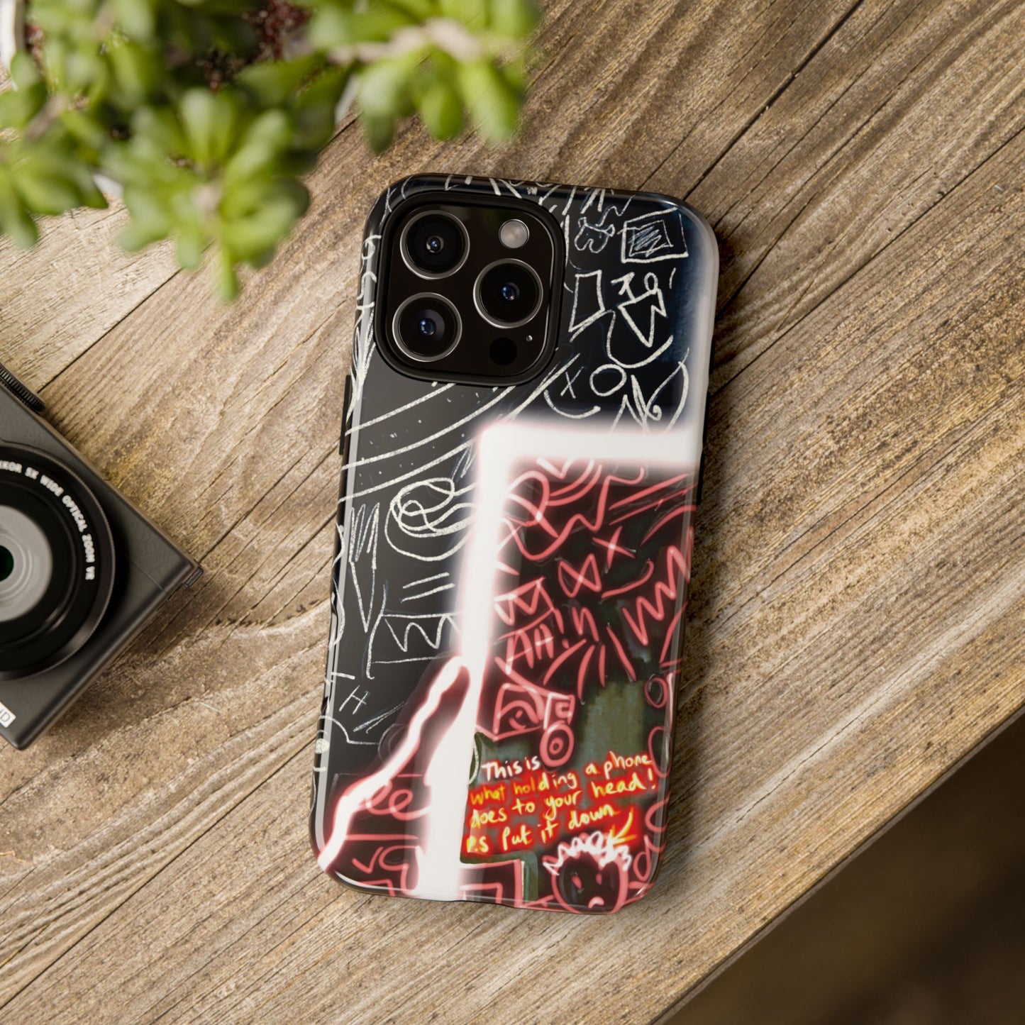 Artistic Phone Case - Unique Design with Quote