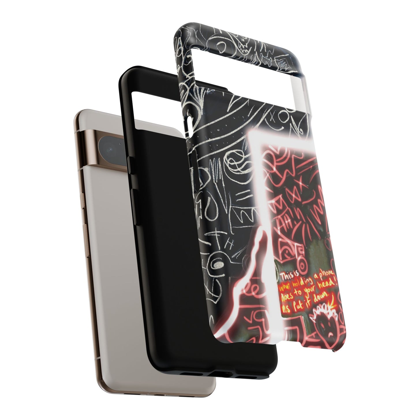 Artistic Phone Case - Unique Design with Quote