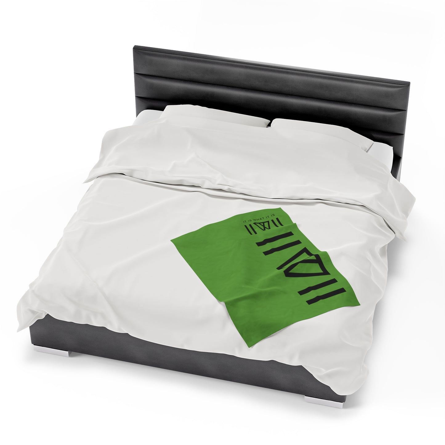 Blanket Cover Bed Spread - IIWII branded *GREEN* Velveteen Plush Blanket