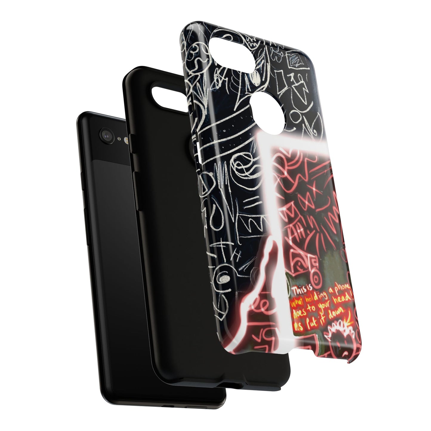 Artistic Phone Case - Unique Design with Quote
