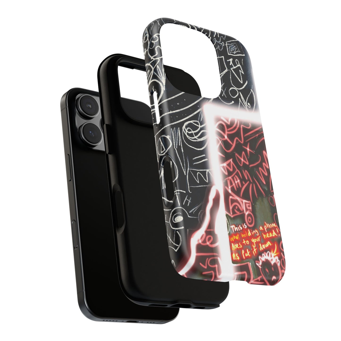 Artistic Phone Case - Unique Design with Quote