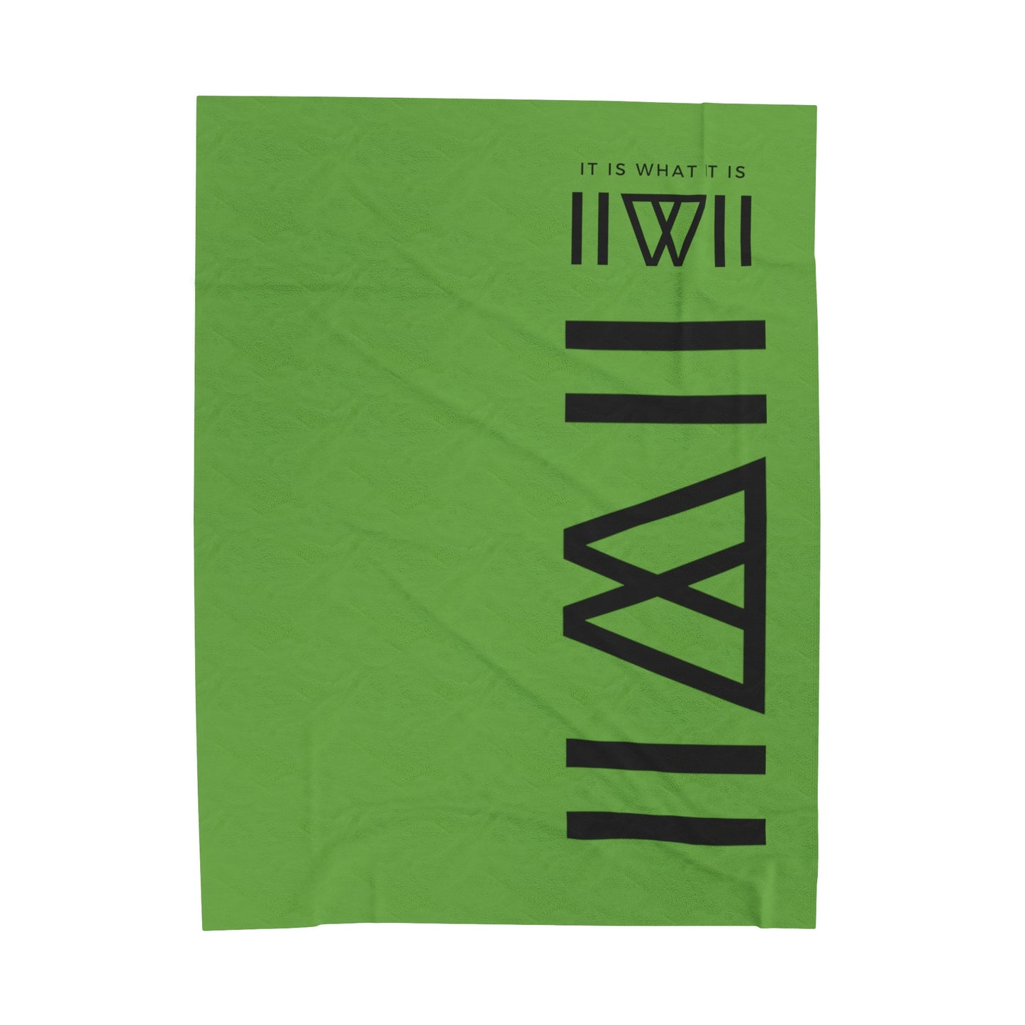 Blanket Cover Bed Spread - IIWII branded *GREEN* Velveteen Plush Blanket