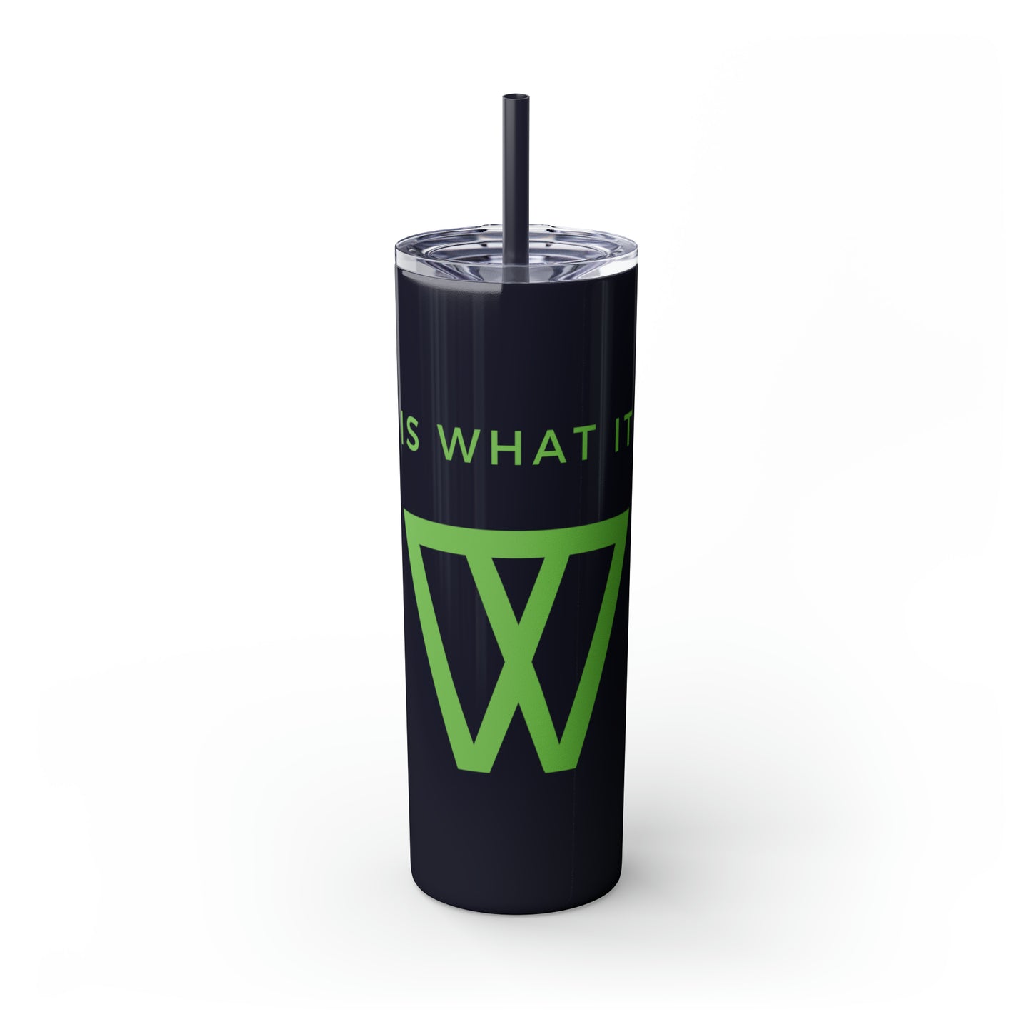 Water Bottle Flask Tumbler - IIWII Skinny Tumbler with Straw, 20oz