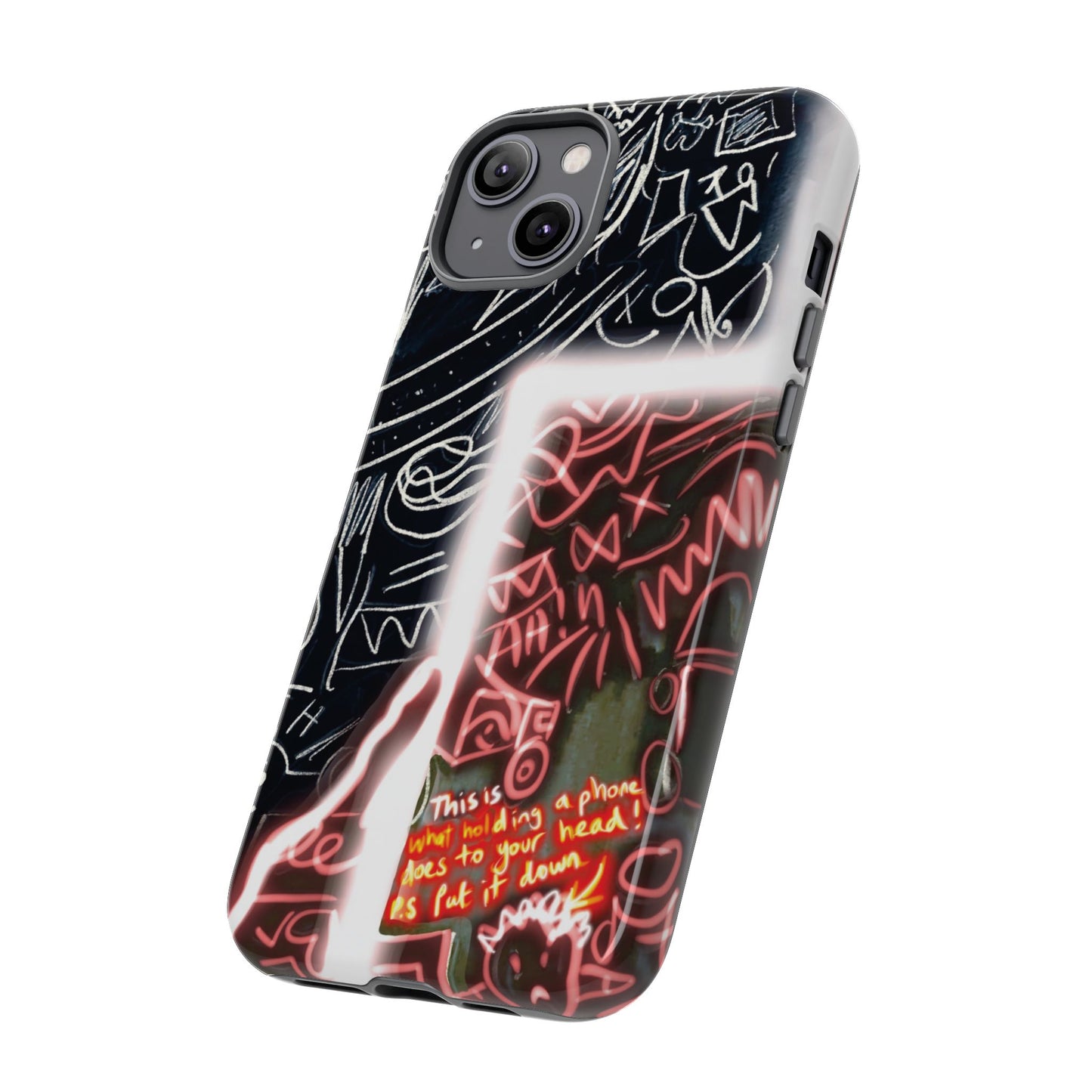 Artistic Phone Case - Unique Design with Quote