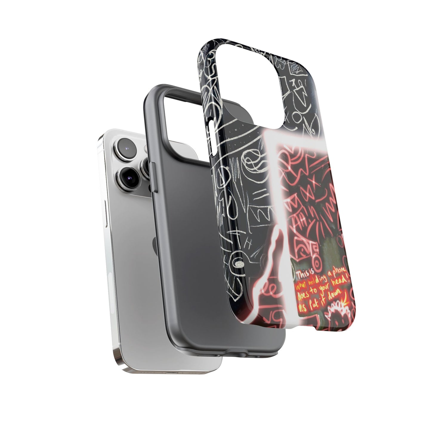 Artistic Phone Case - Unique Design with Quote