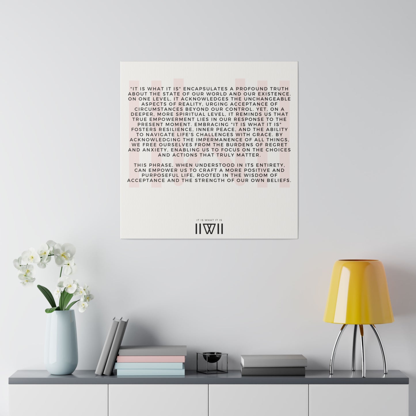 Canvas Art - IIWII statement and meaning - Matte Canvas, Stretched, 0.75"