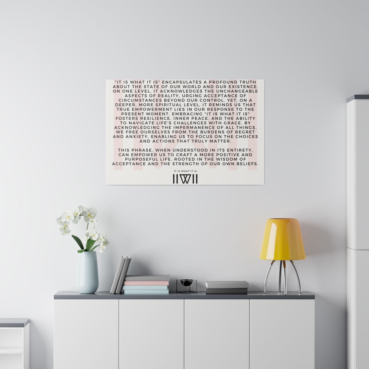 Canvas Art - IIWII statement and meaning - Matte Canvas, Stretched, 0.75"