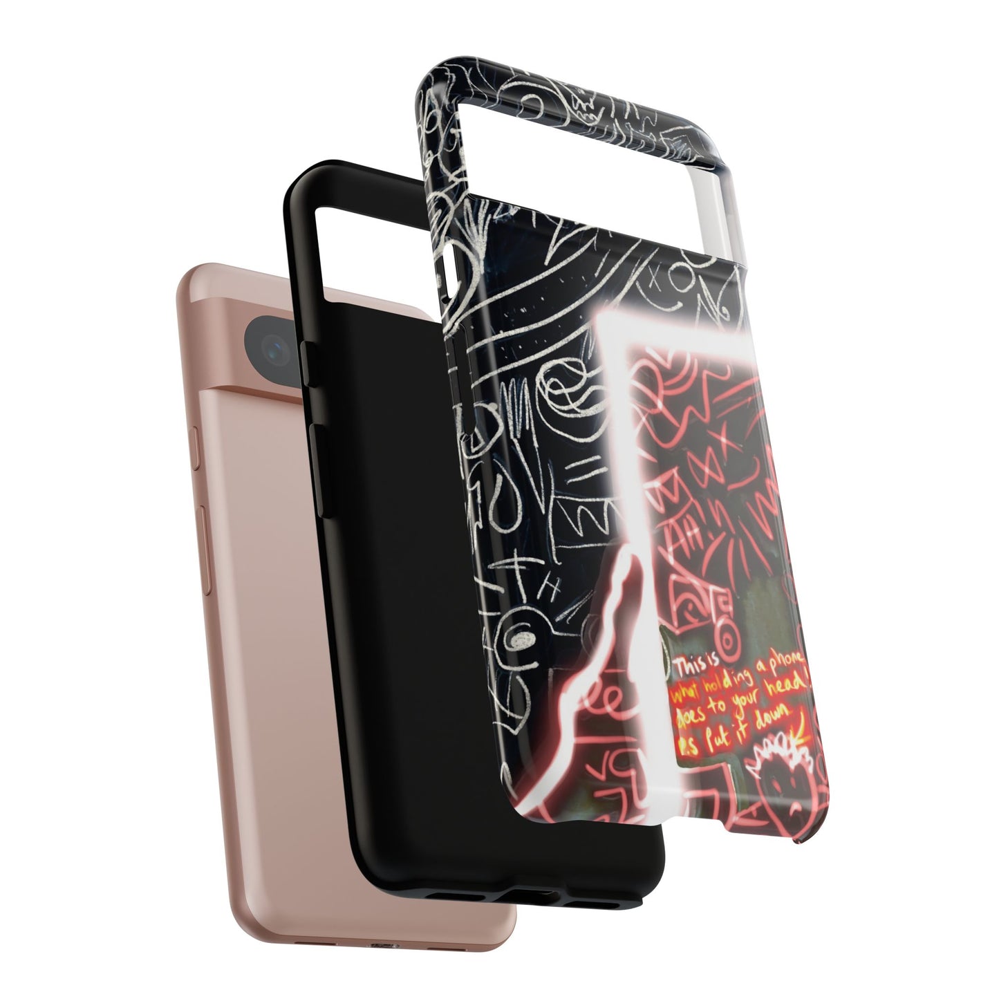 Artistic Phone Case - Unique Design with Quote