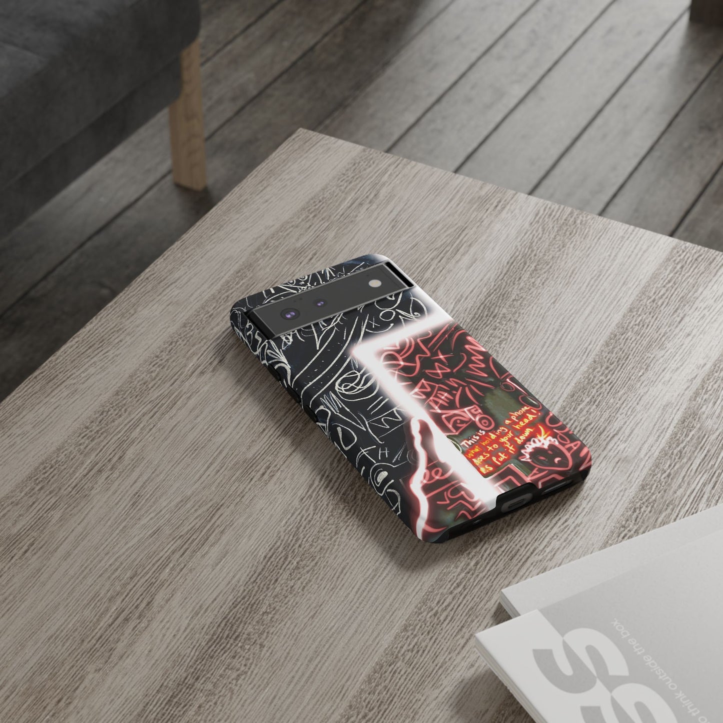 Artistic Phone Case - Unique Design with Quote