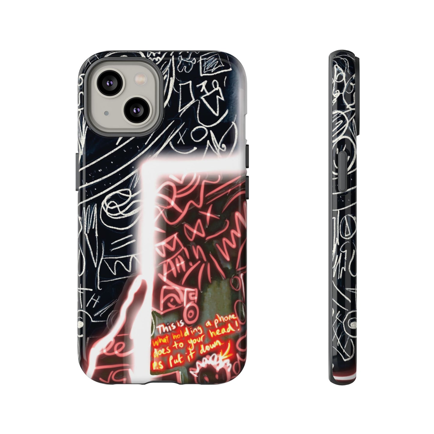 Artistic Phone Case - Unique Design with Quote