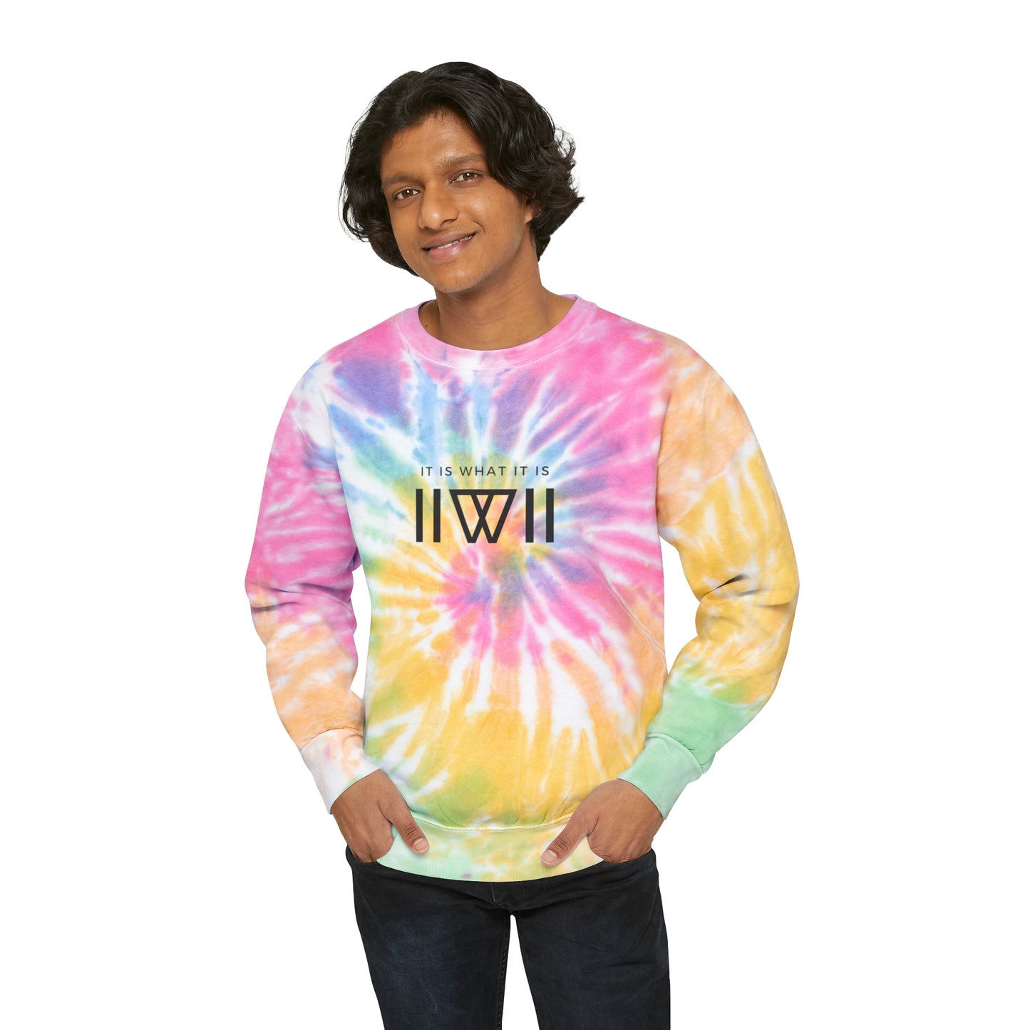 Sweatshirt Jumper Pullover - IIWII logo - Unisex Tie-Dye Sweatshirt