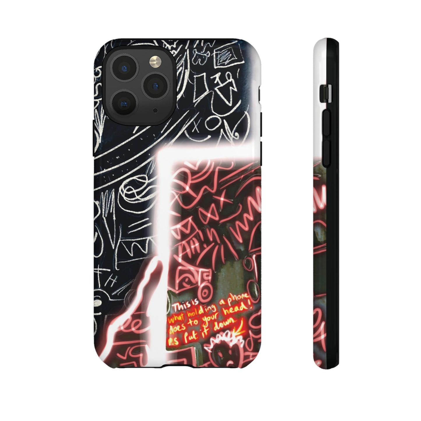 Artistic Phone Case - Unique Design with Quote