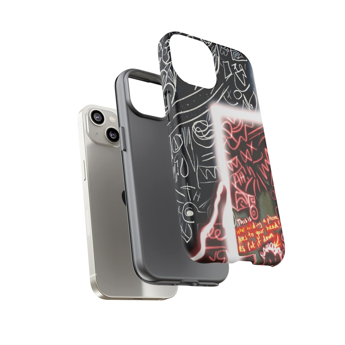 Artistic Phone Case - Unique Design with Quote