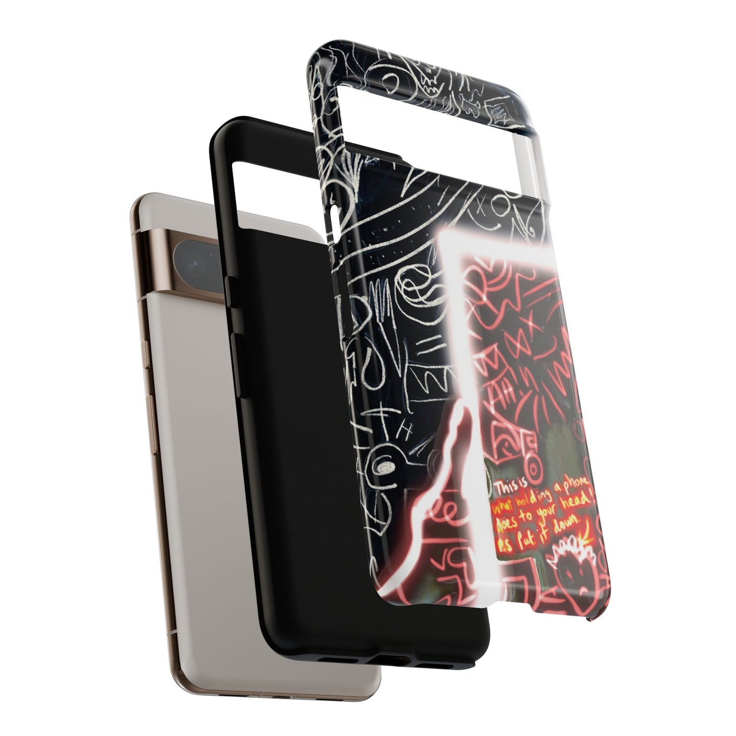 Artistic Phone Case - Unique Design with Quote