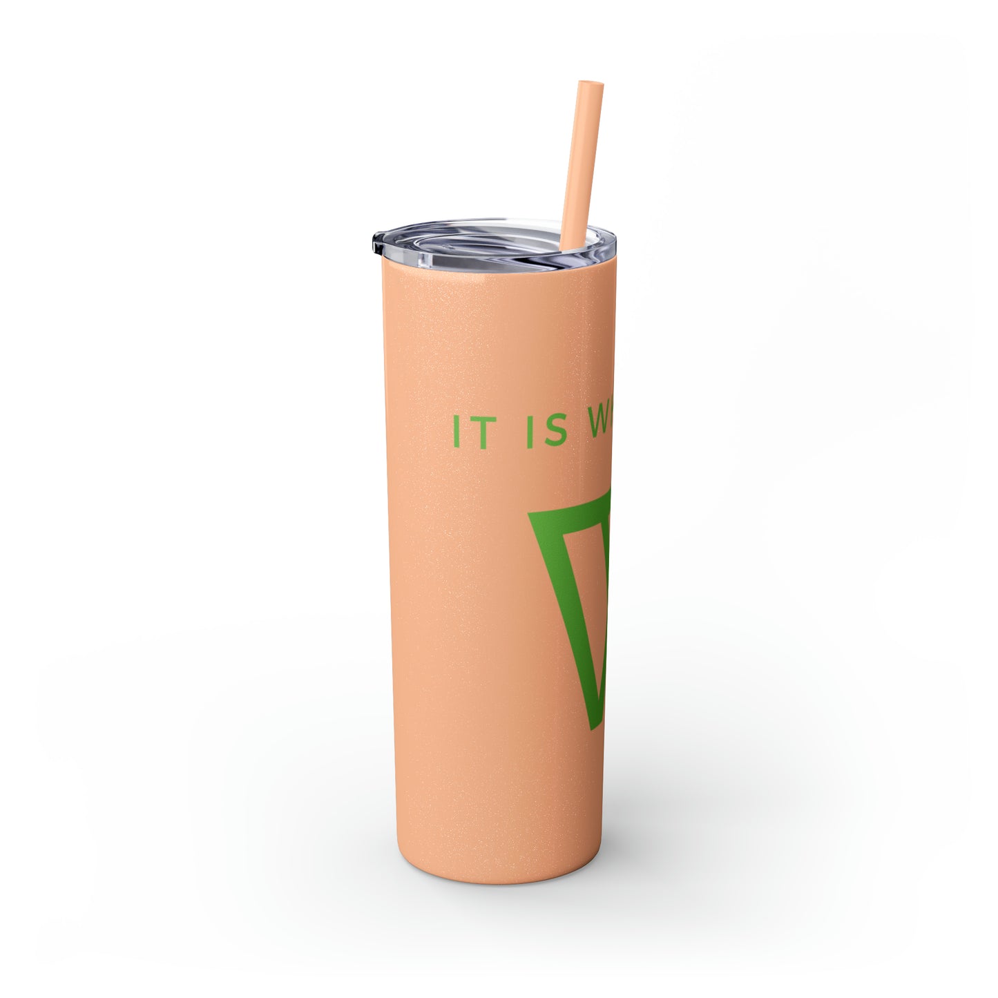 Water Bottle Flask Tumbler - IIWII Skinny Tumbler with Straw, 20oz