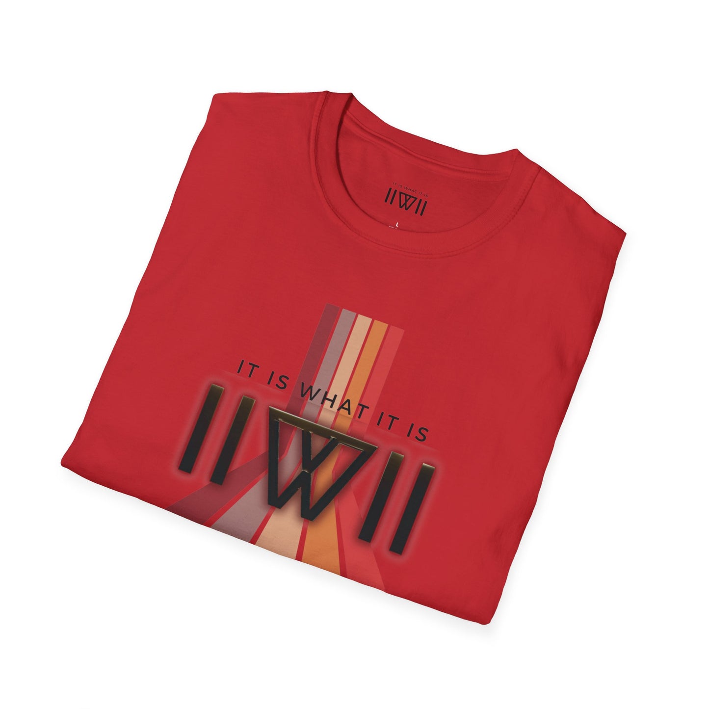 T-Shirt - The Big Logo - IIWII "It Is What It Is" pastel rainbow Unisex Soft style T-Shirt tee