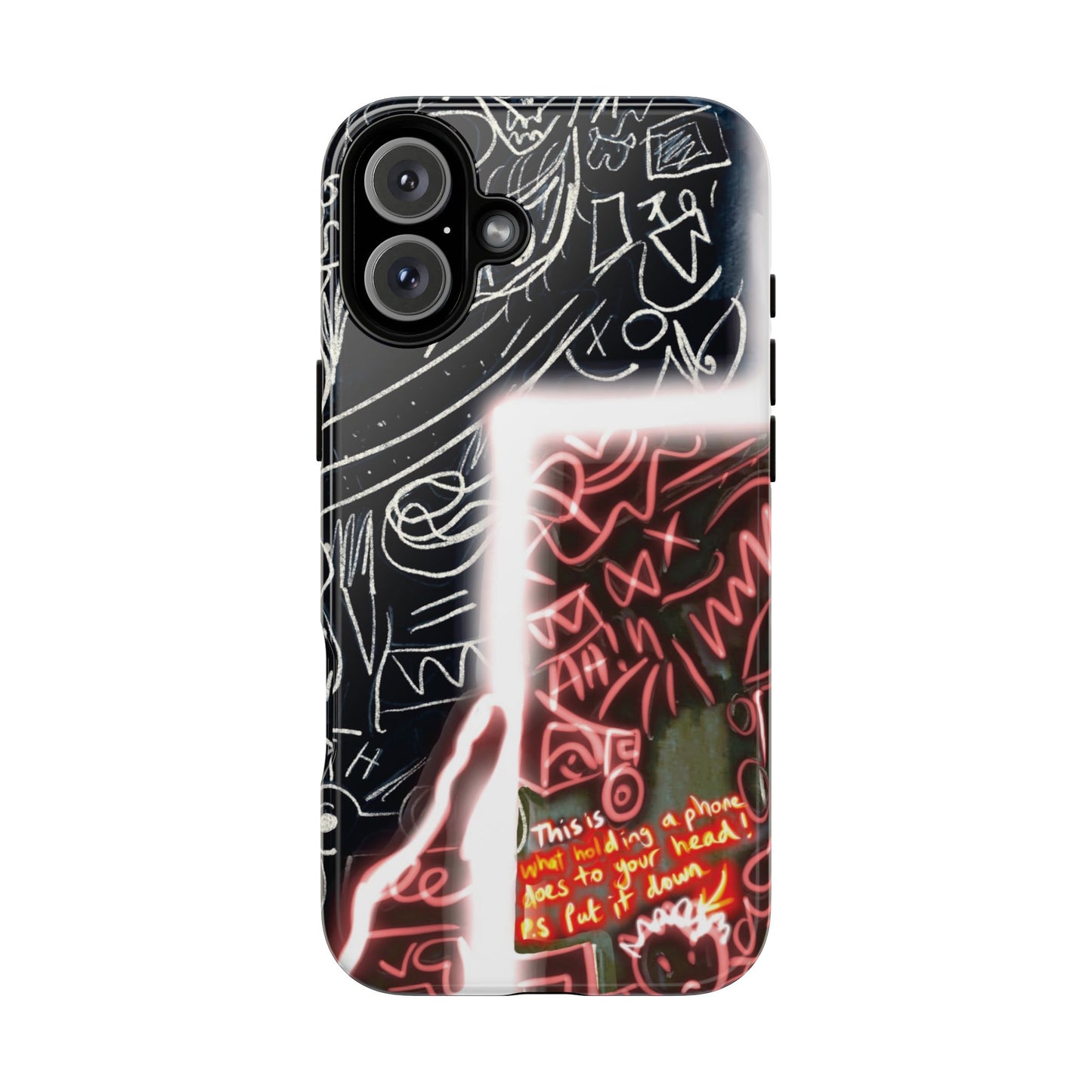 Artistic Phone Case - Unique Design with Quote
