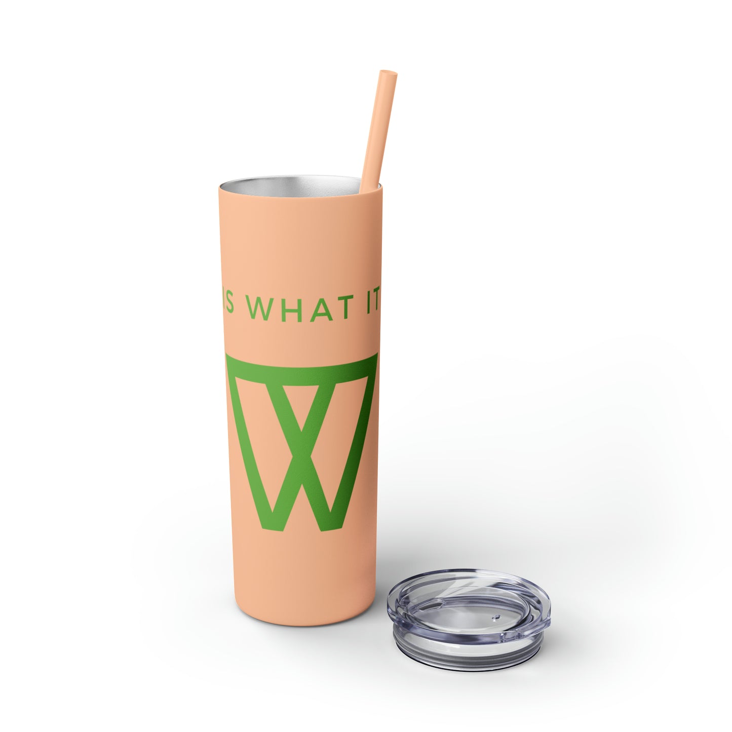Water Bottle Flask Tumbler - IIWII Skinny Tumbler with Straw, 20oz