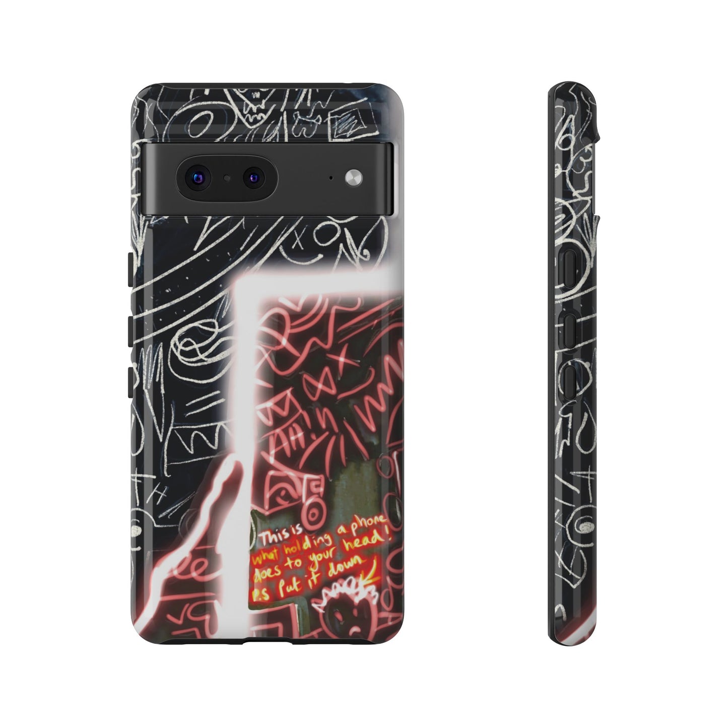 Artistic Phone Case - Unique Design with Quote