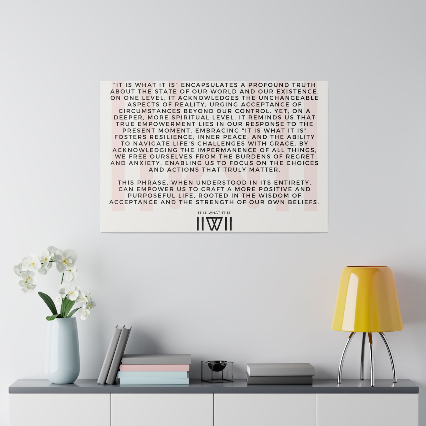 Canvas Art - IIWII statement and meaning - Matte Canvas, Stretched, 0.75"