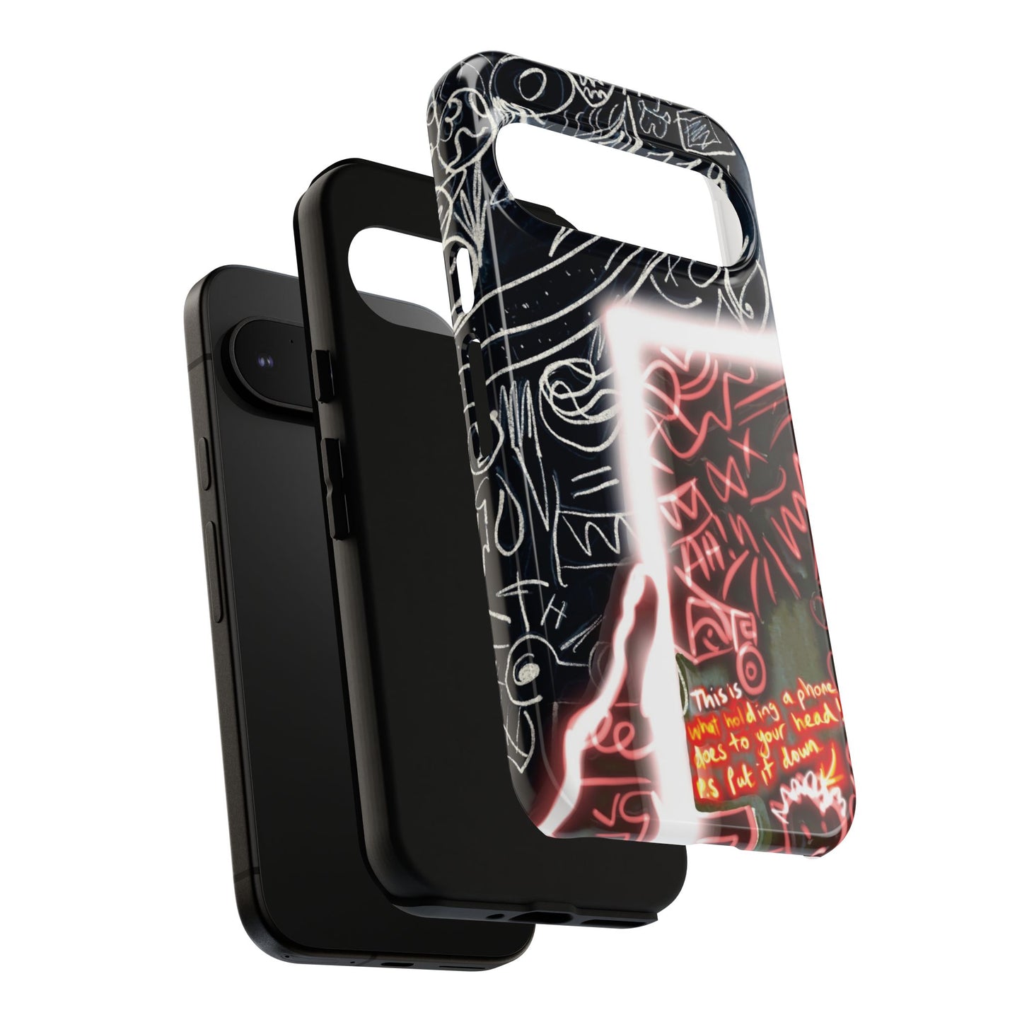 Artistic Phone Case - Unique Design with Quote