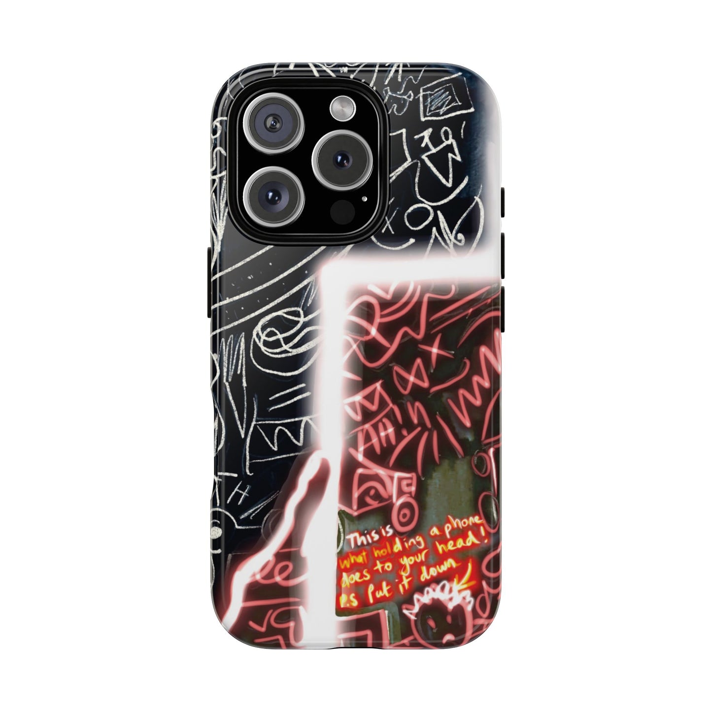 Artistic Phone Case - Unique Design with Quote