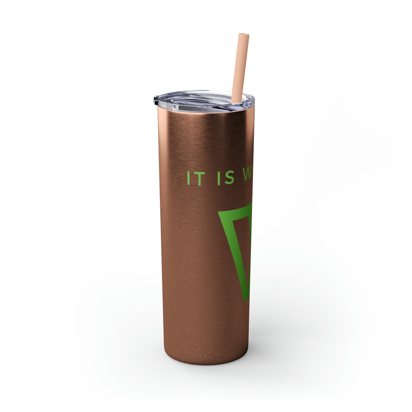 Water Bottle Flask Tumbler - IIWII Skinny Tumbler with Straw, 20oz