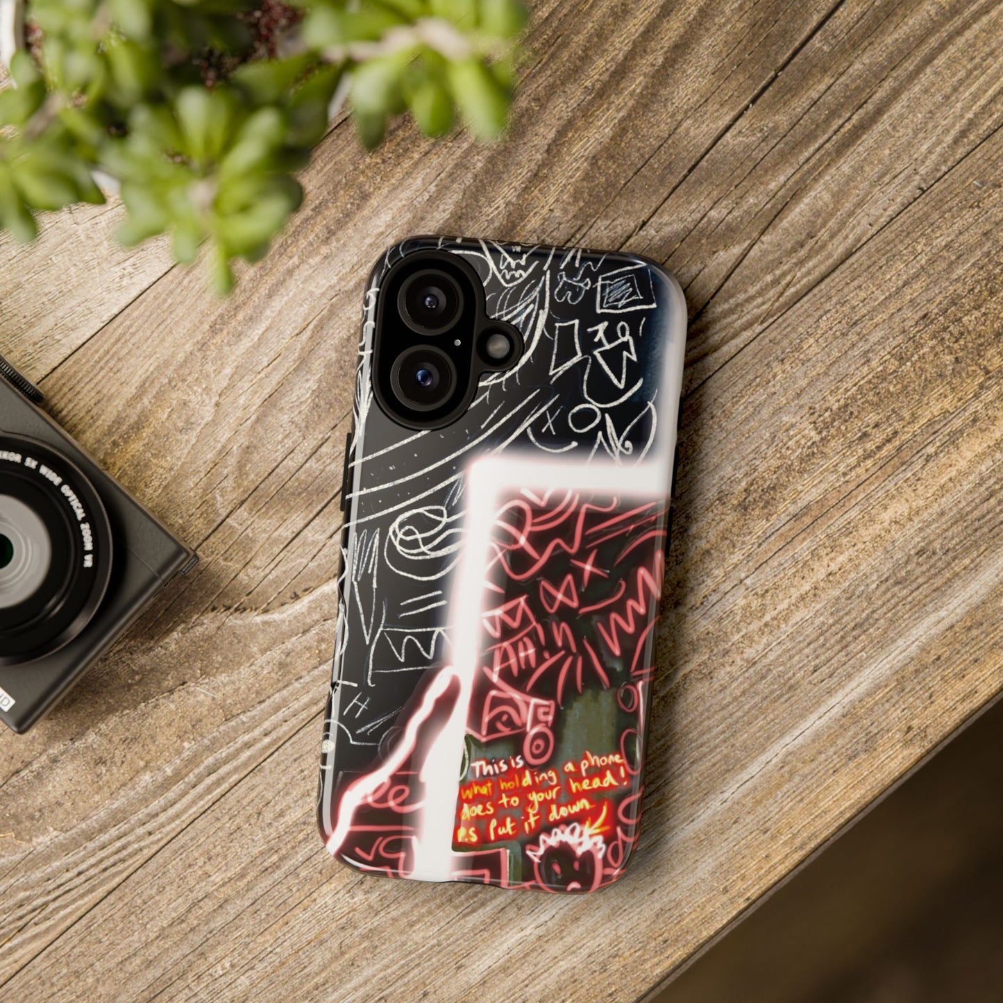 Artistic Phone Case - Unique Design with Quote