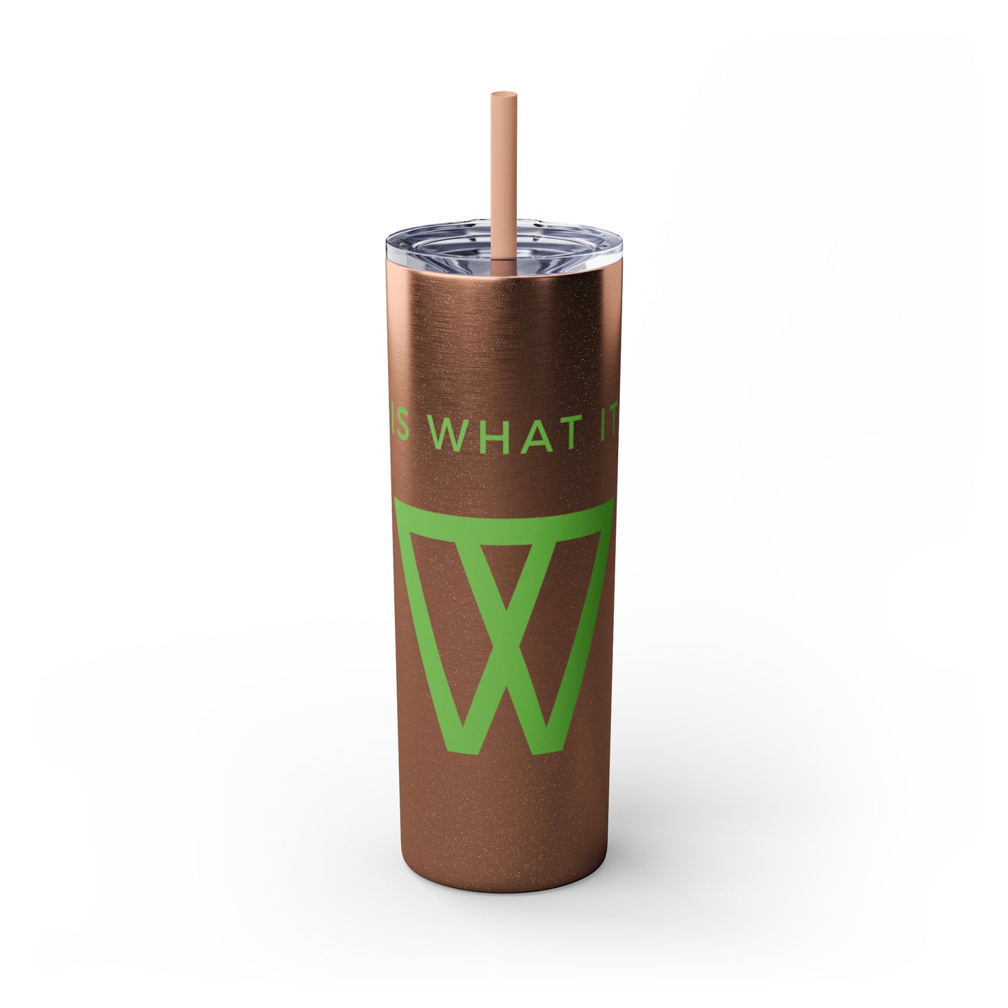 Water Bottle Flask Tumbler - IIWII Skinny Tumbler with Straw, 20oz