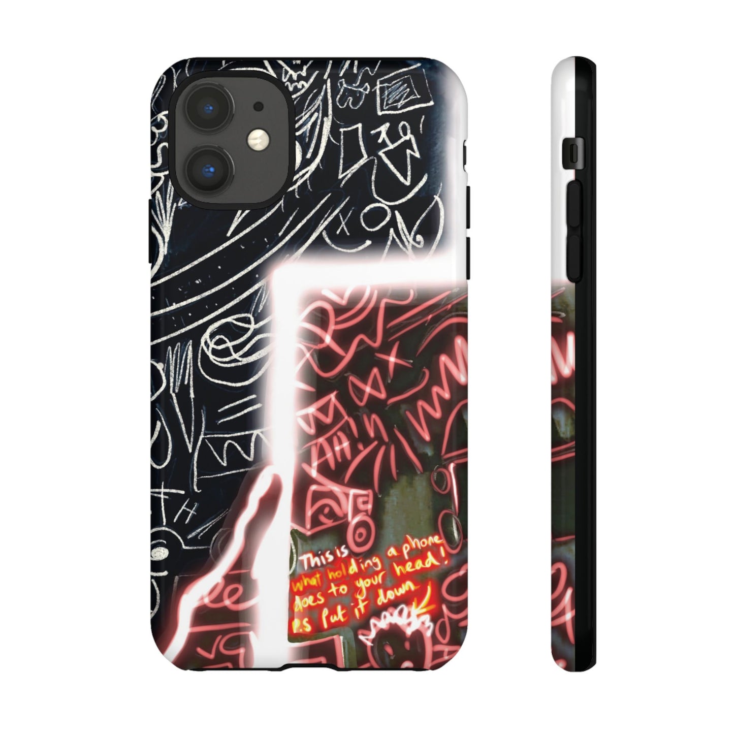Artistic Phone Case - Unique Design with Quote