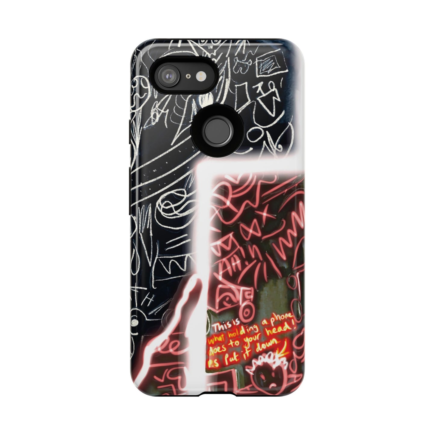 Artistic Phone Case - Unique Design with Quote