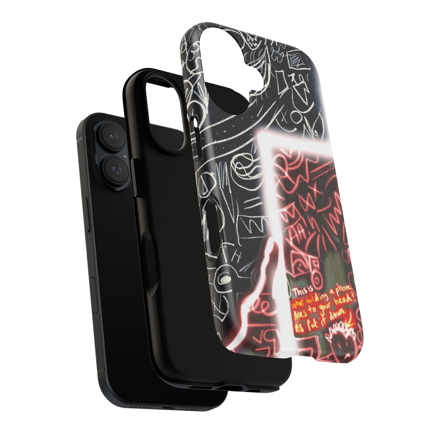 Artistic Phone Case - Unique Design with Quote