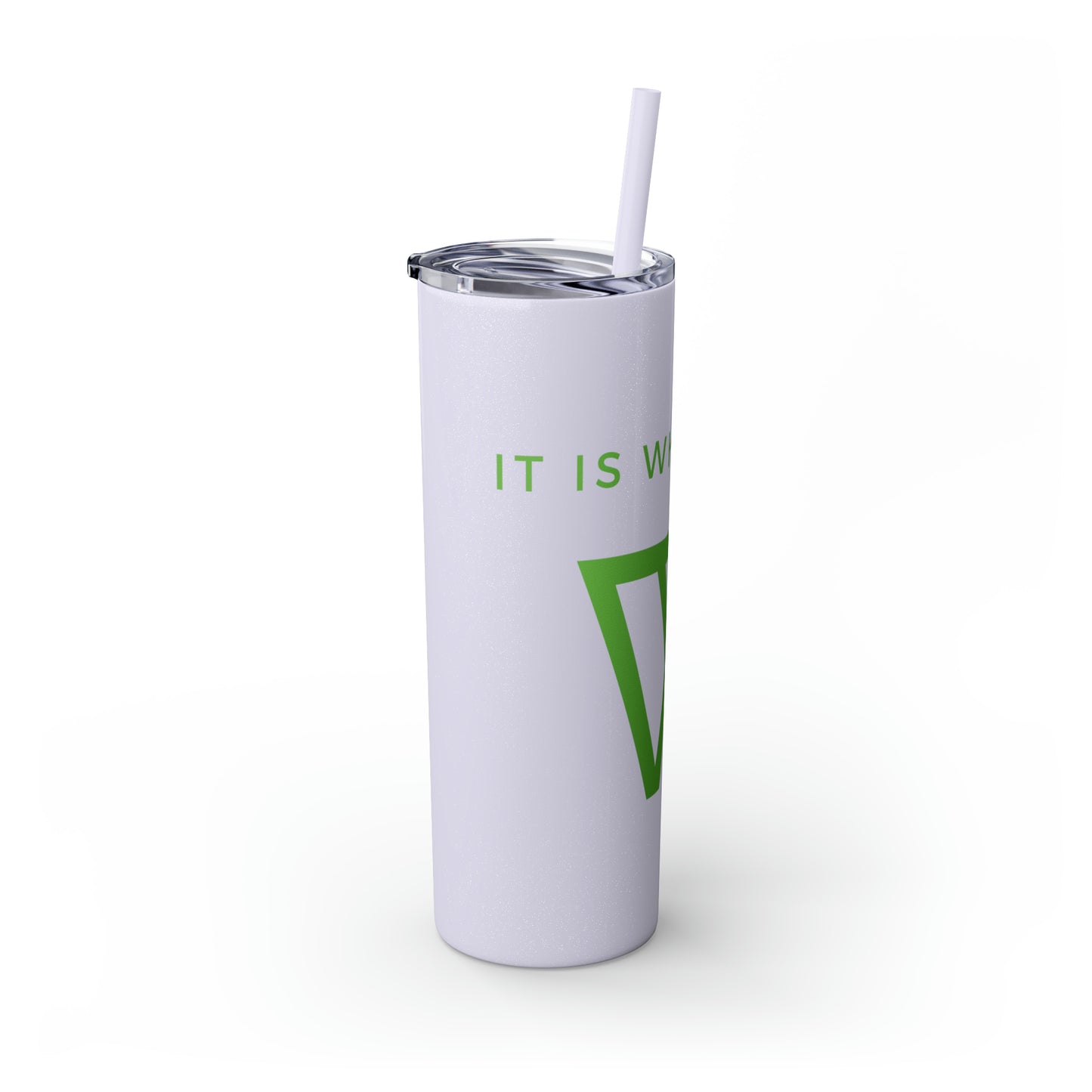 Water Bottle Flask Tumbler - IIWII Skinny Tumbler with Straw, 20oz