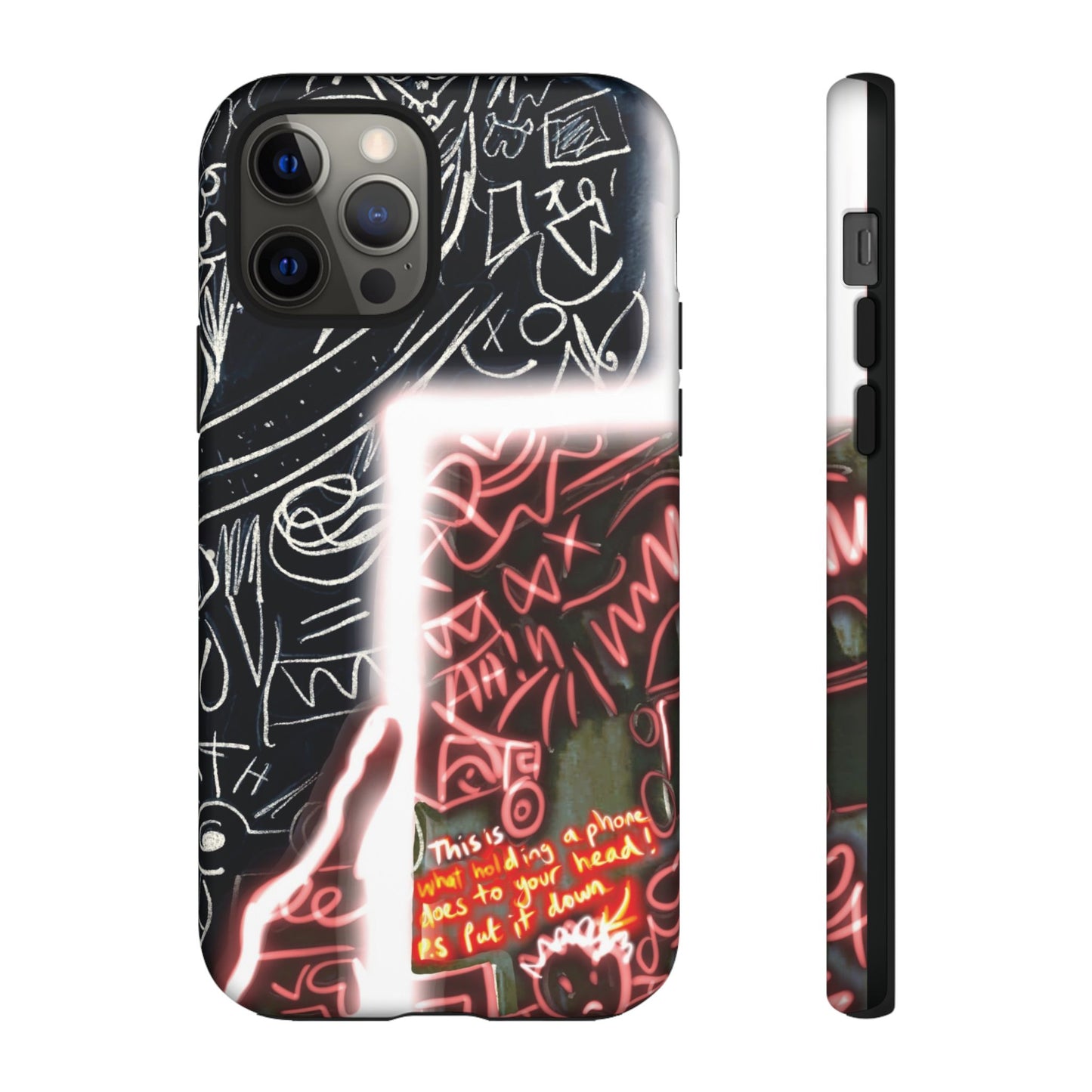Artistic Phone Case - Unique Design with Quote