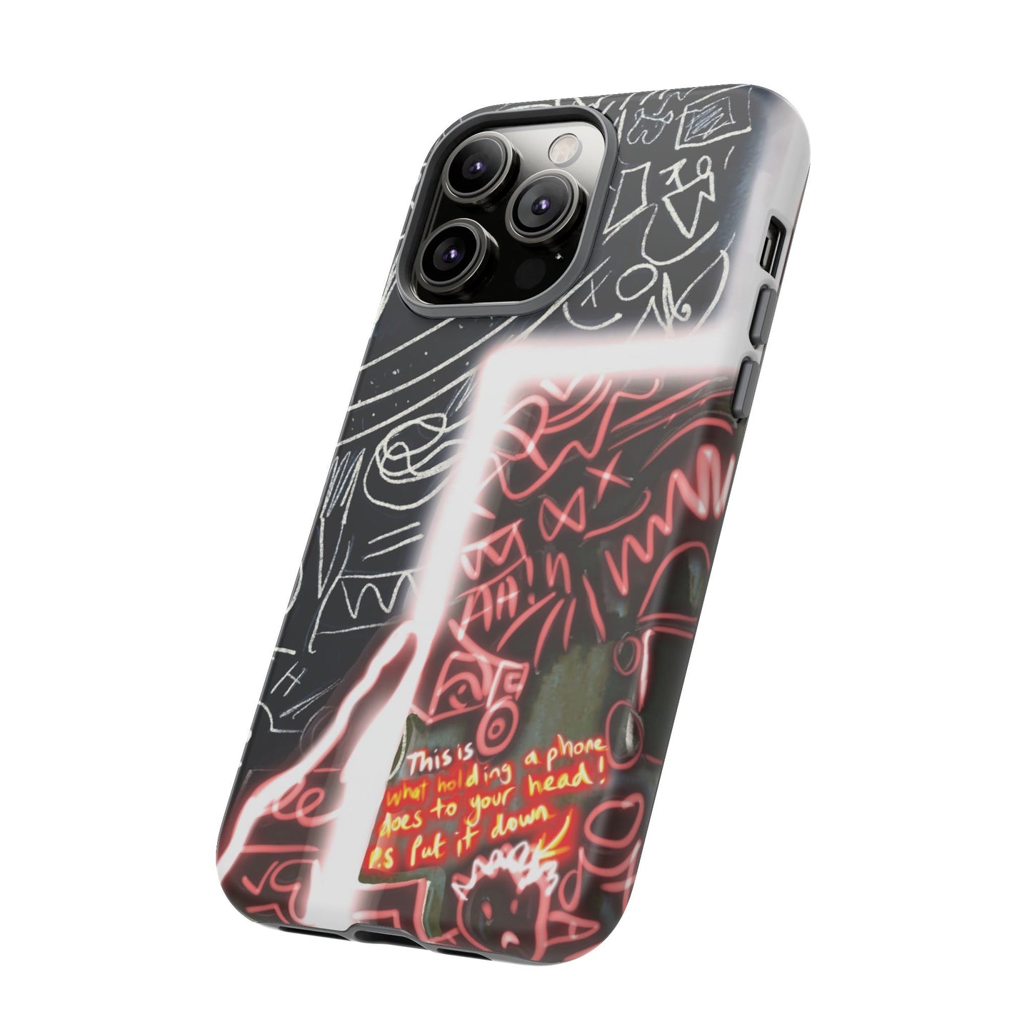 Artistic Phone Case - Unique Design with Quote