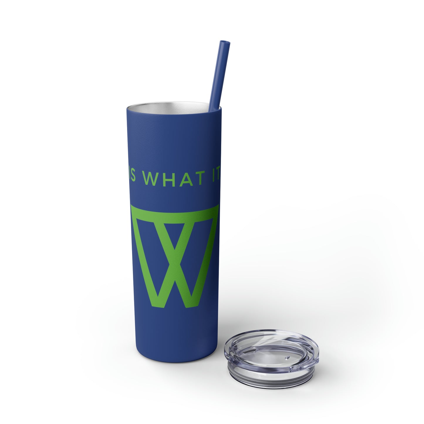 Water Bottle Flask Tumbler - IIWII Skinny Tumbler with Straw, 20oz