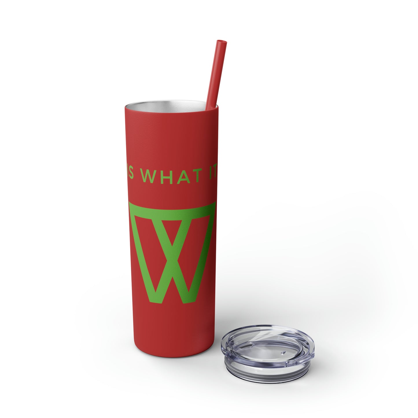 Water Bottle Flask Tumbler - IIWII Skinny Tumbler with Straw, 20oz