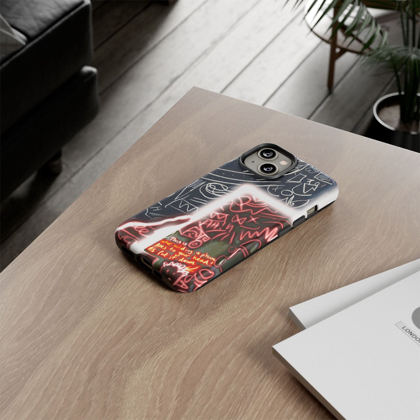 Artistic Phone Case - Unique Design with Quote