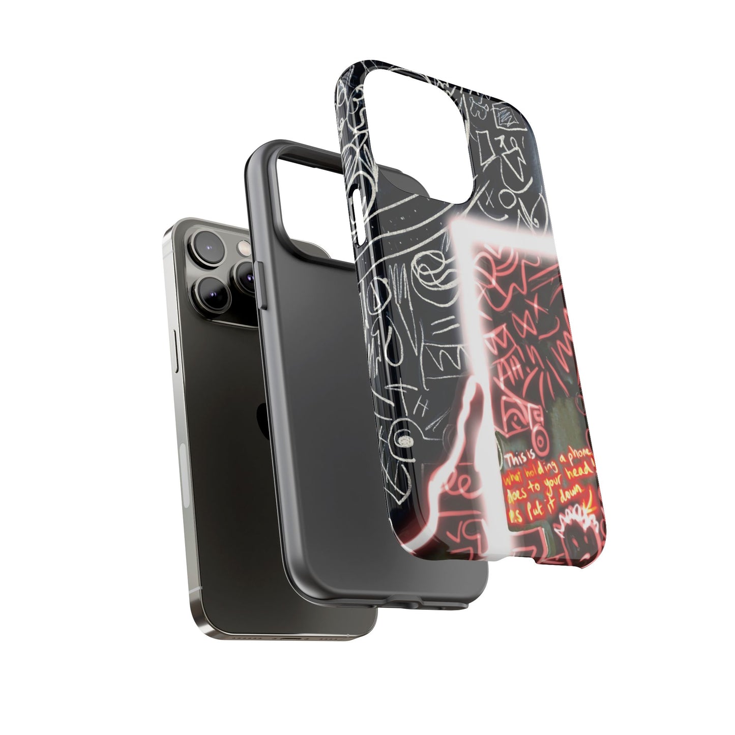 Artistic Phone Case - Unique Design with Quote