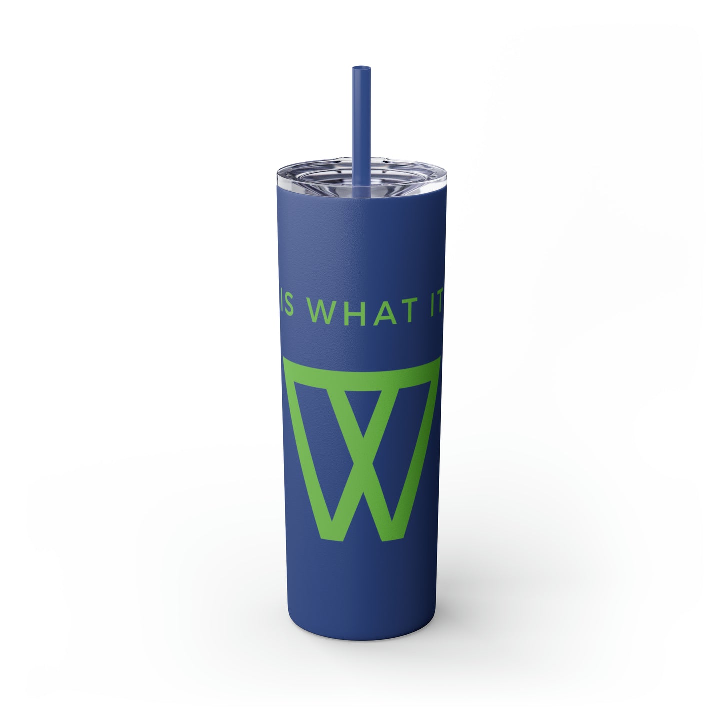 Water Bottle Flask Tumbler - IIWII Skinny Tumbler with Straw, 20oz